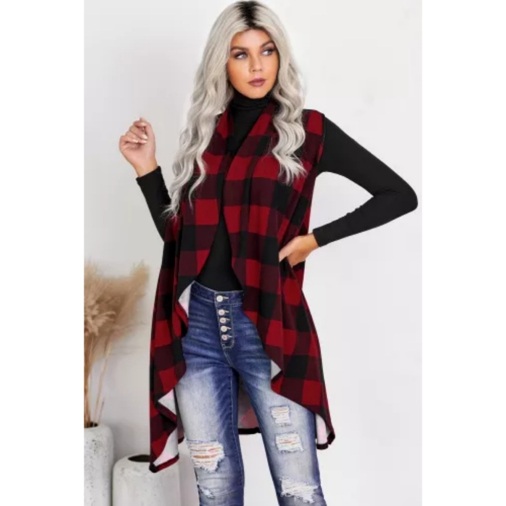 🖤LAST ONE Buffalo Plaid Asymmetrical Cardigan